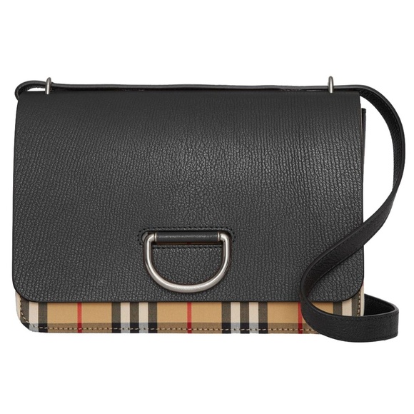 Burberry Handbags - Burberry Medium Vintage Black D-Ring Bag